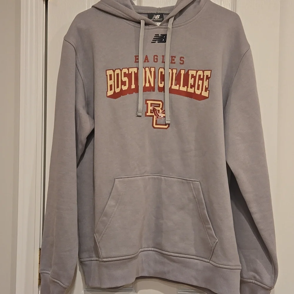 New Balance Boston College Eagles Hoodie Gray Men’s Size L NCAA Pullover - Picture 3 of 7